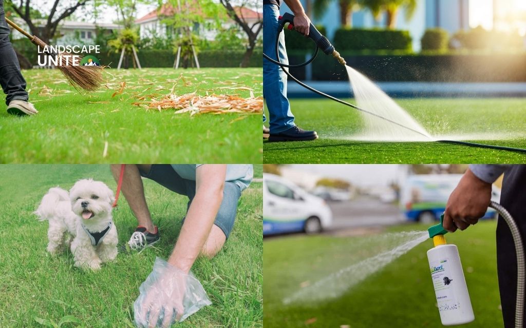 How to clean artificial grass?