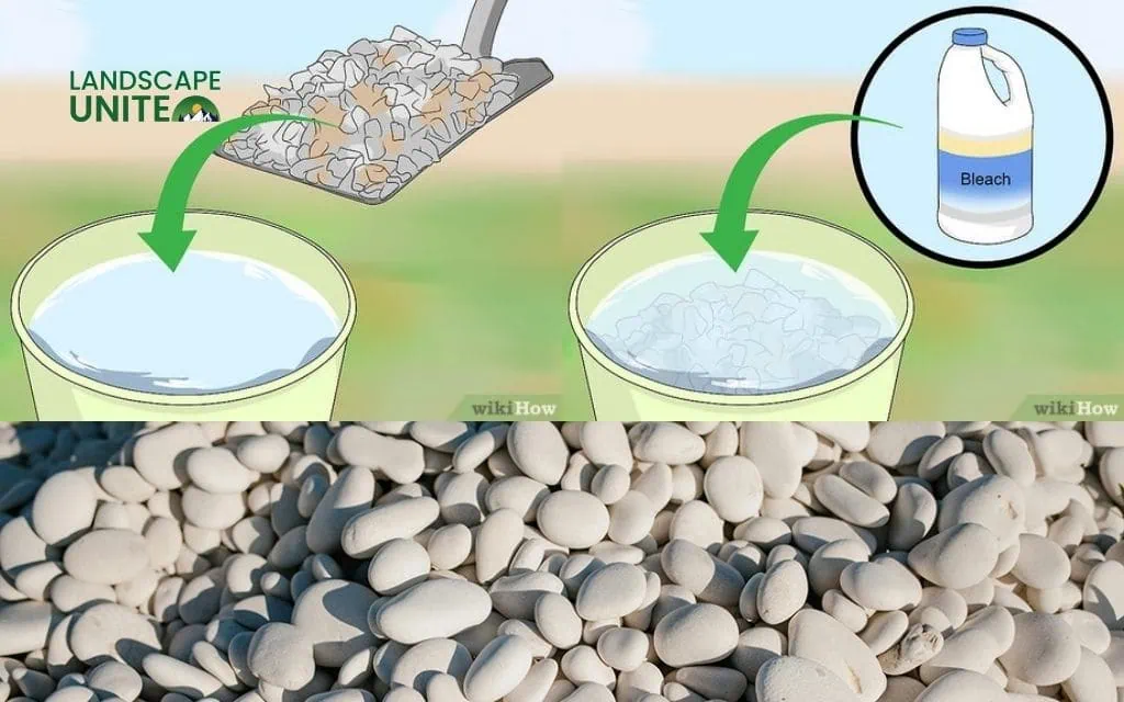 How to clean white landscape rocks effectively