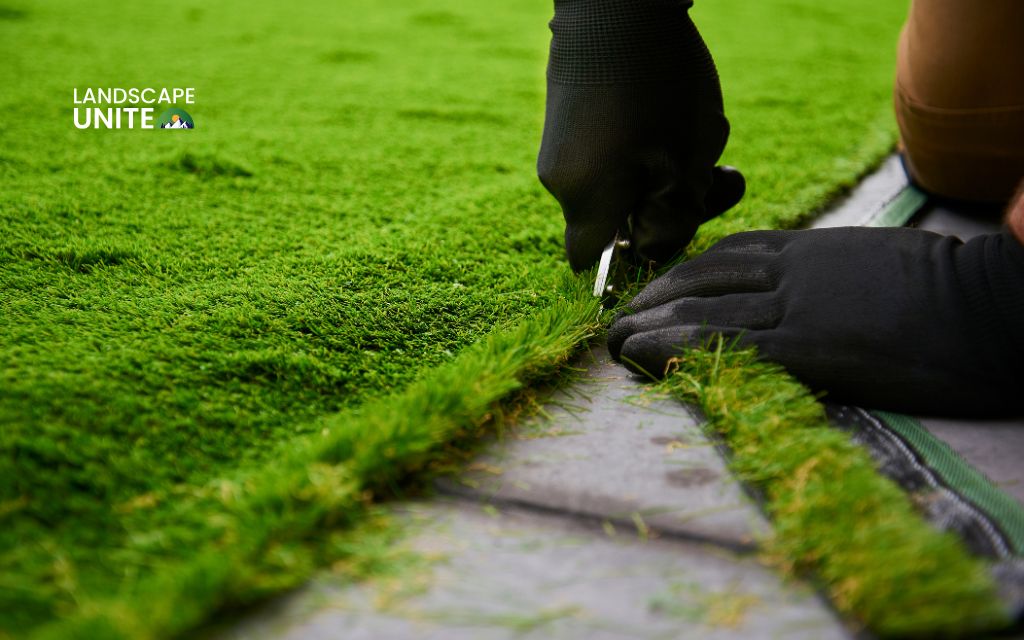 Install edging and final cleanup