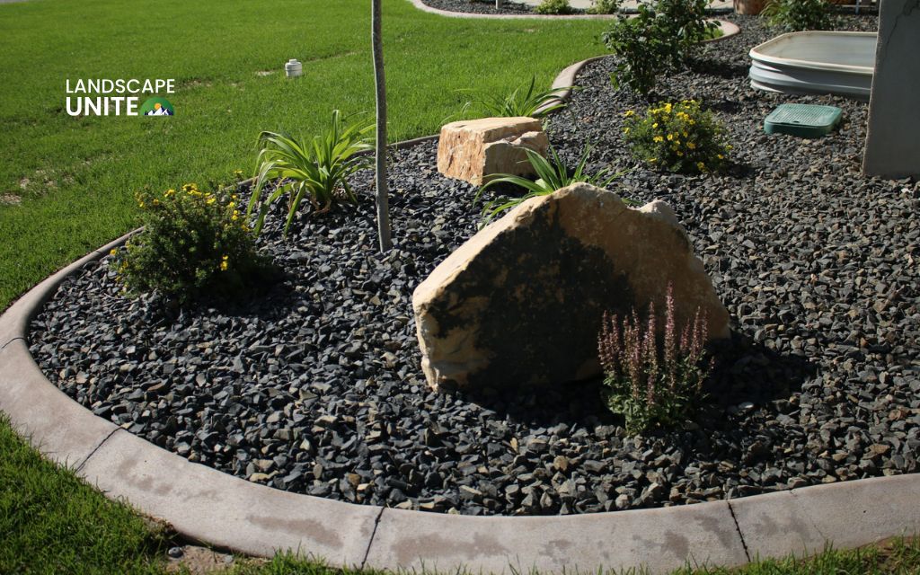 Mulch with sharp materials