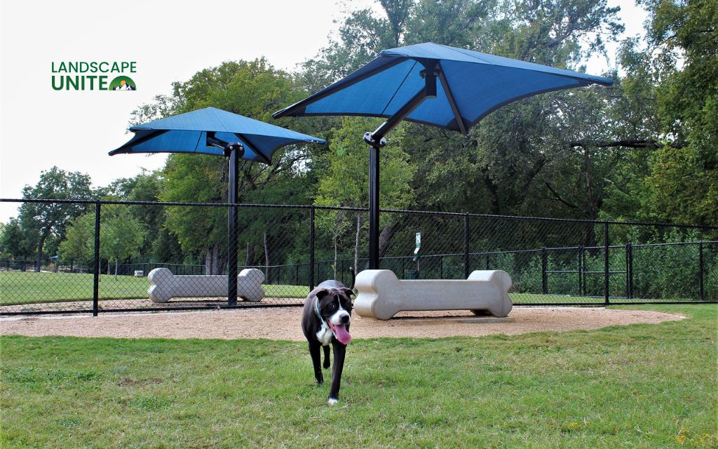 6. Shade canopy area with cooling features