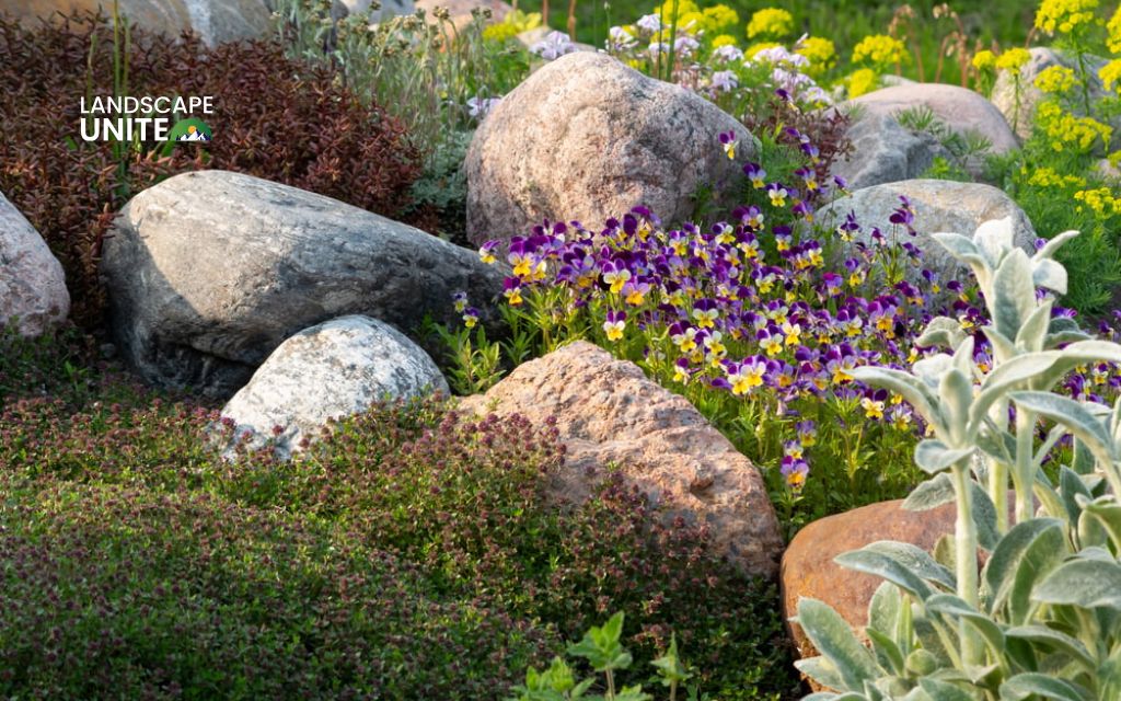 Use decorative rocks and boulders as focal points