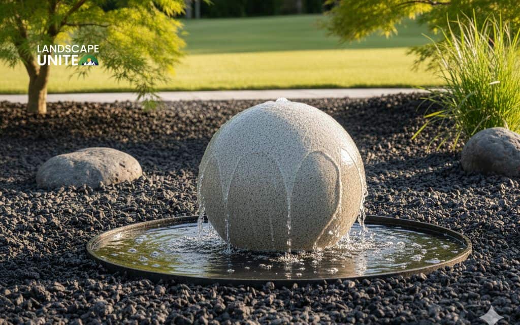Accent zones around sculptures or garden decor
