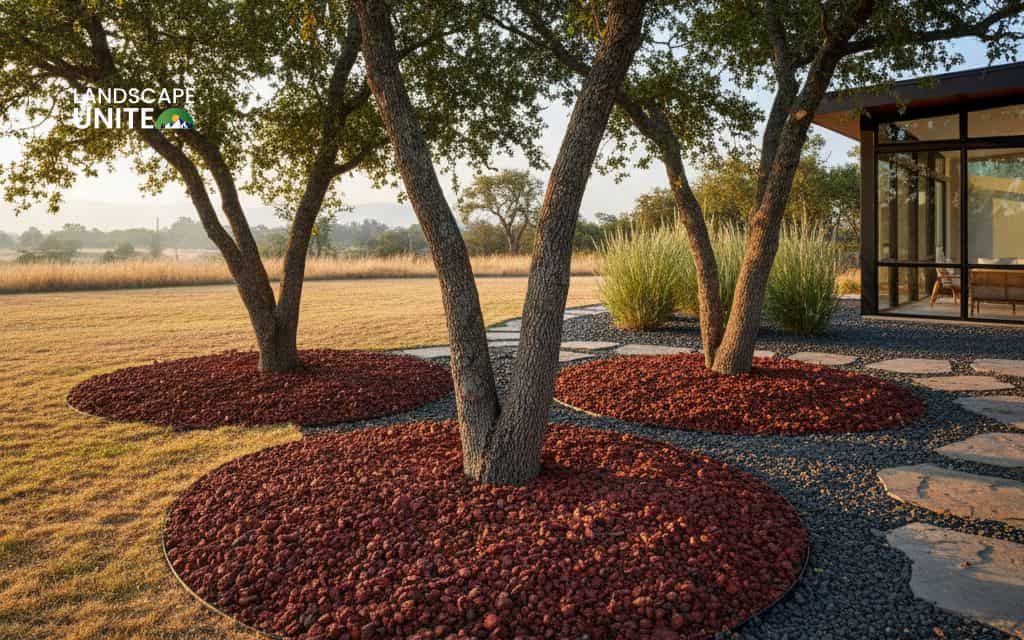 Around trees: fire-smart mulch alternative