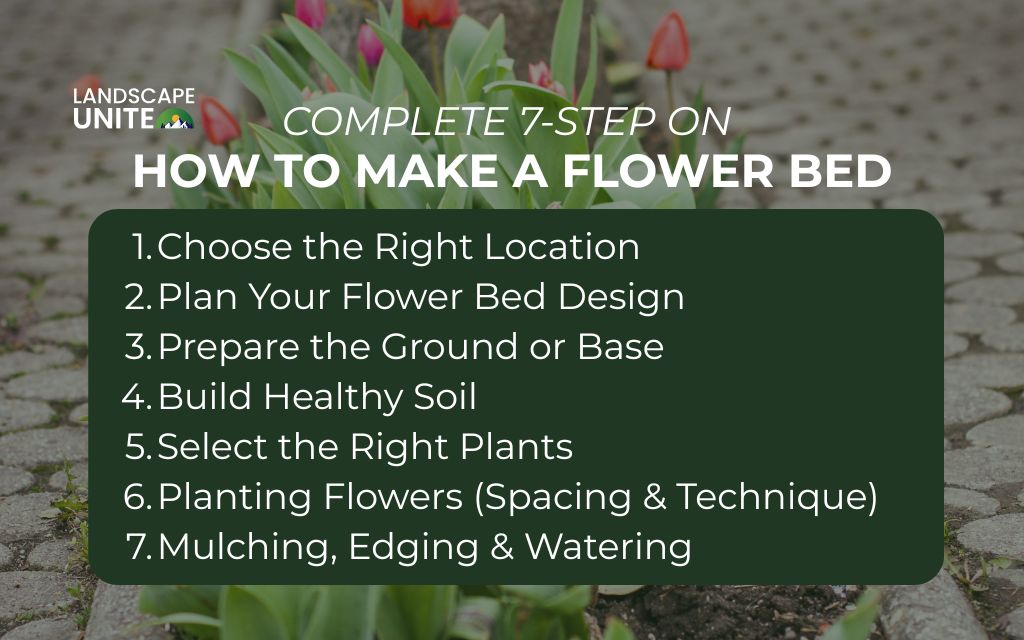 Complete 7-step on how to make a flower bed