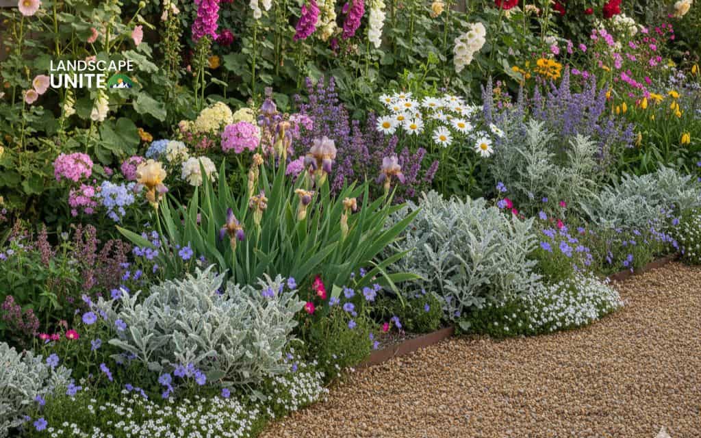 Cottage garden plans for beginners: Easy step-by-step layouts 5 Classic rectangular flower border (10x3 ft)