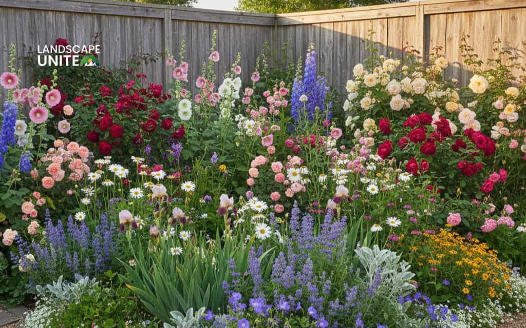 Cottage garden plans for beginners: Easy step-by-step layouts 6 Corner lot full cottage garden (L-shaped)