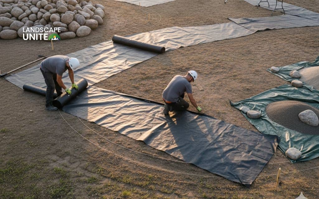 Step 4: Install landscape fabric