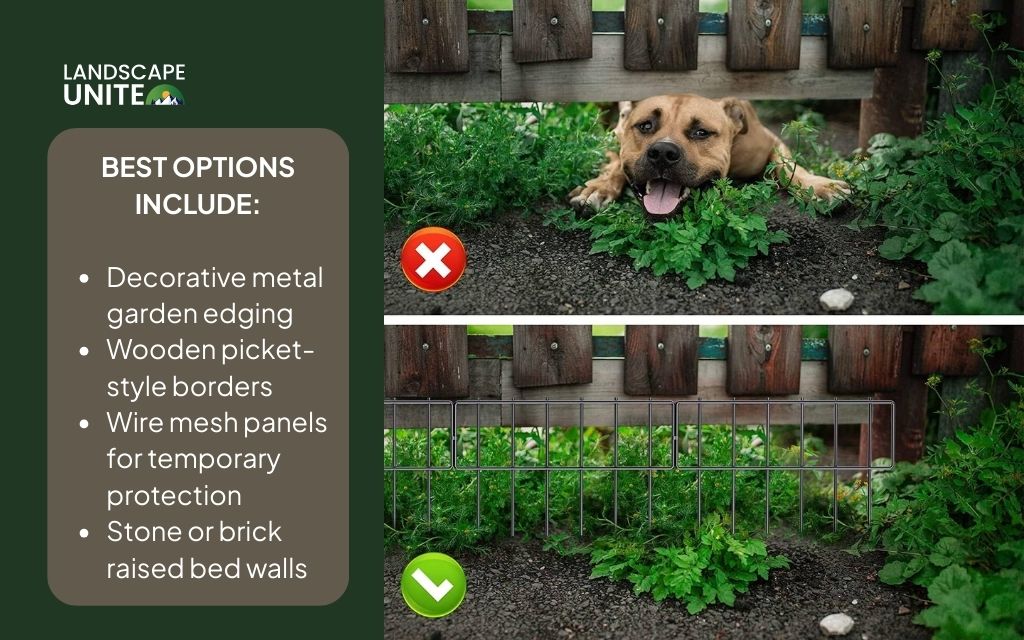 Physical barriers: fencing and edging