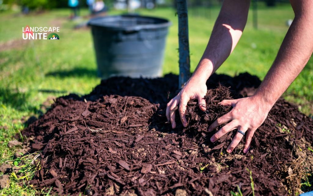 Step 3: Apply mulch with proper technique