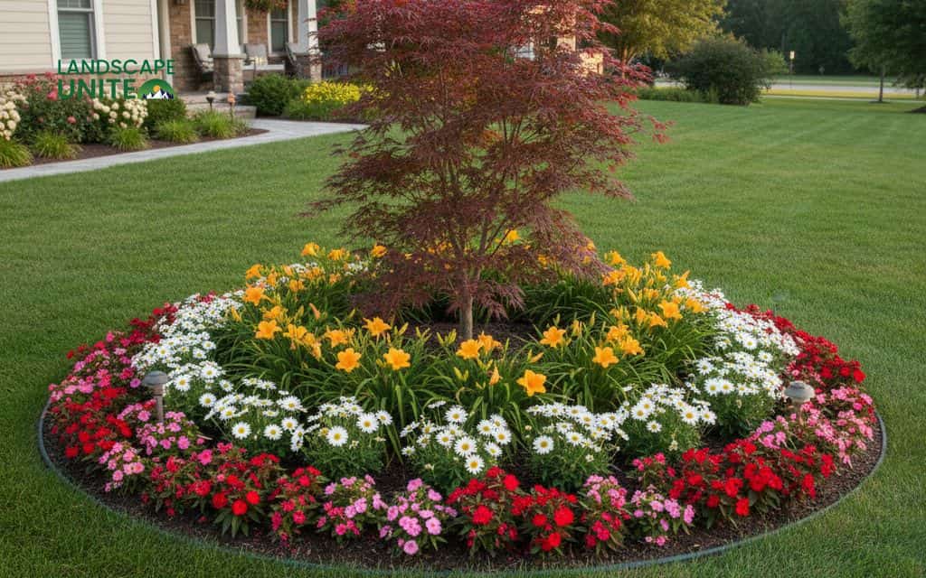 Circular centerpiece bed