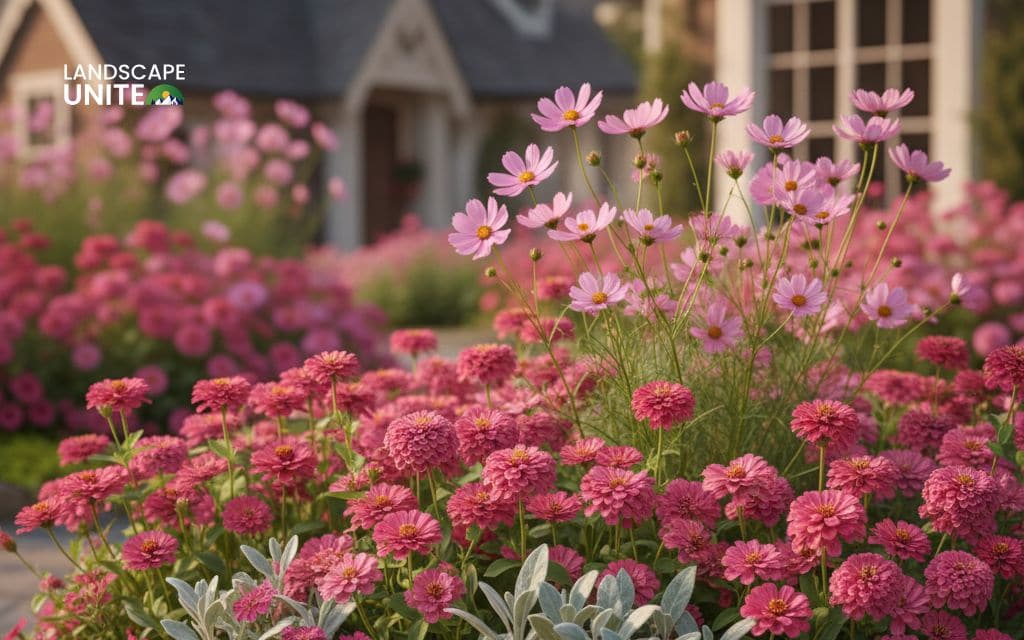 Color-themed mini garden