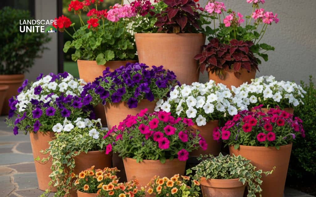 Container cluster flower bed
