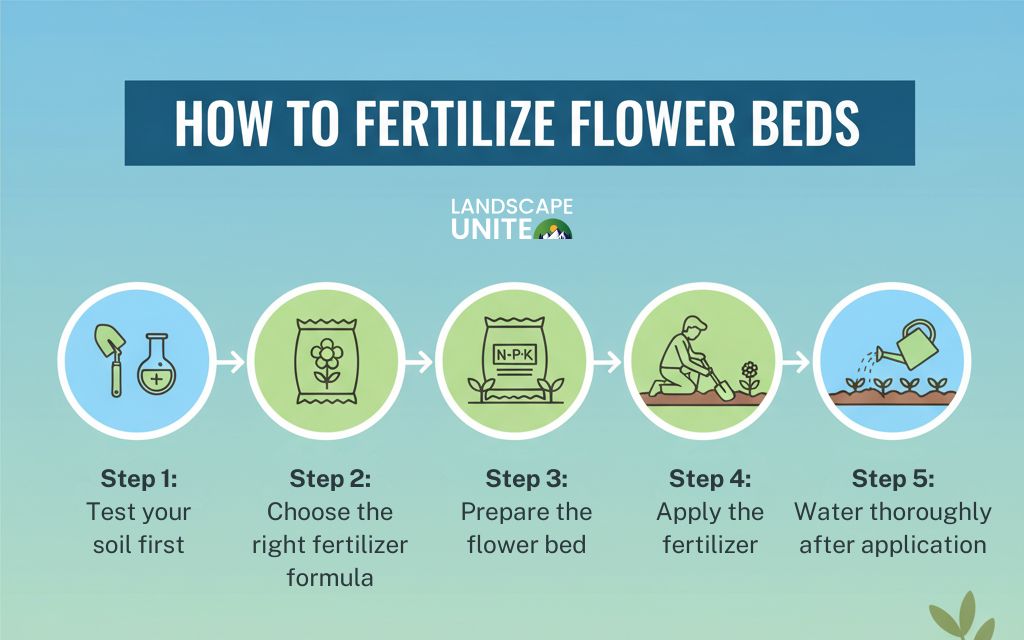 How to fertilize flower beds (step-by-step guide)