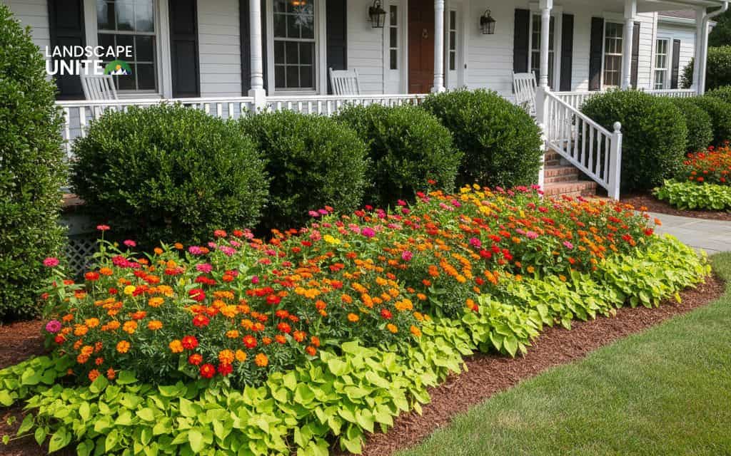 Layered front porch bed