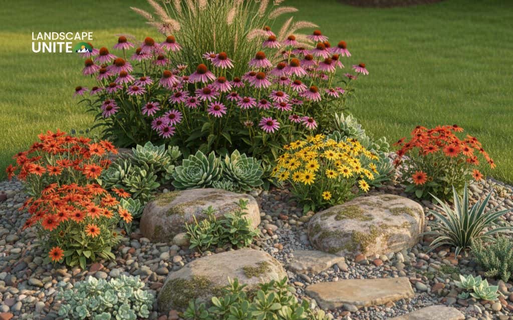 Rock-and-bloom combo bed