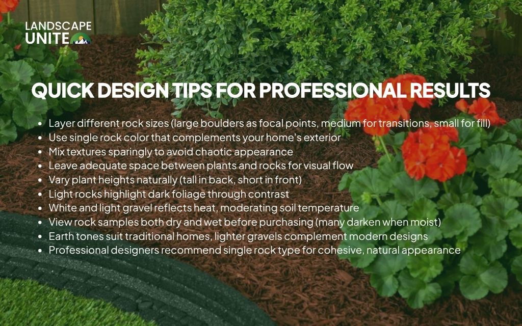 Rock mulch flower bed ideas: design principles for stunning results