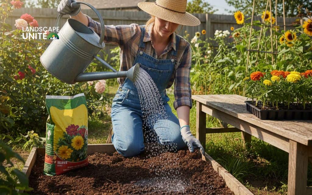 How to plant marigolds - Step 3: Watering