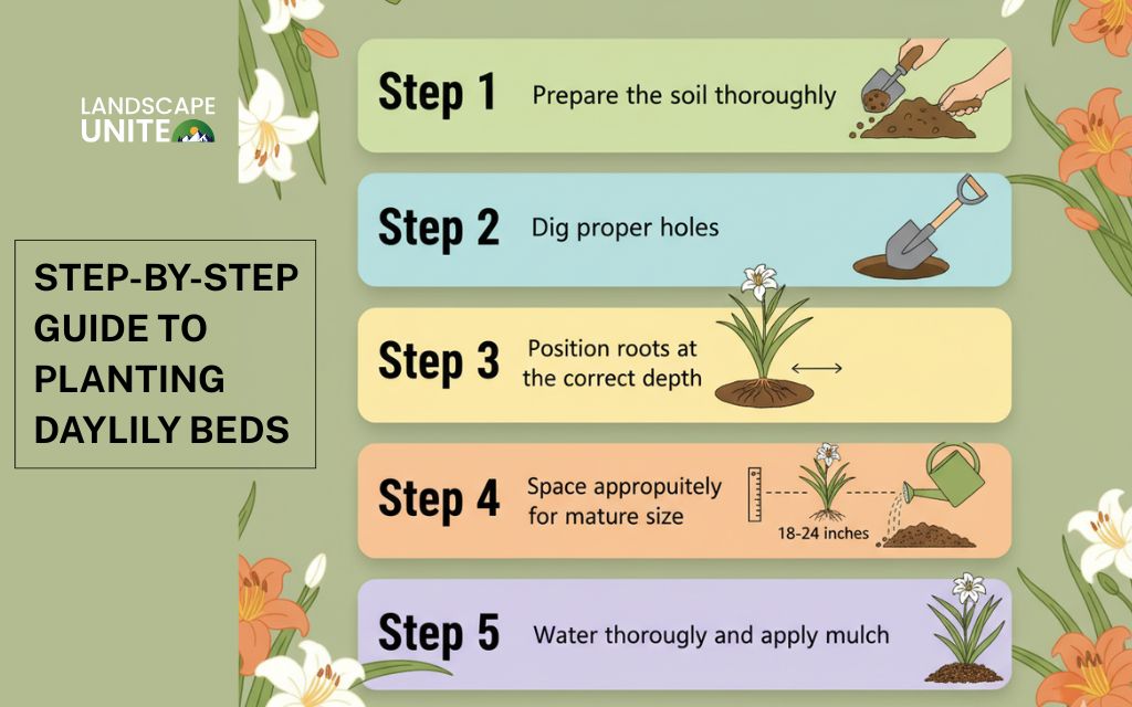 Step-by-step guide to planting daylily flower beds