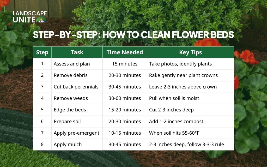 Spring & fall maintenance tips for reviving and cleaning flower beds 3 Step-by-step: how to clean flower beds (the complete process)