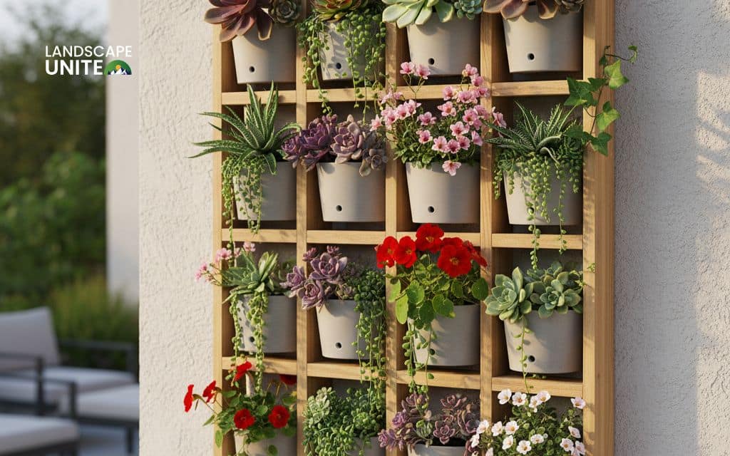 Vertical wall flower bed