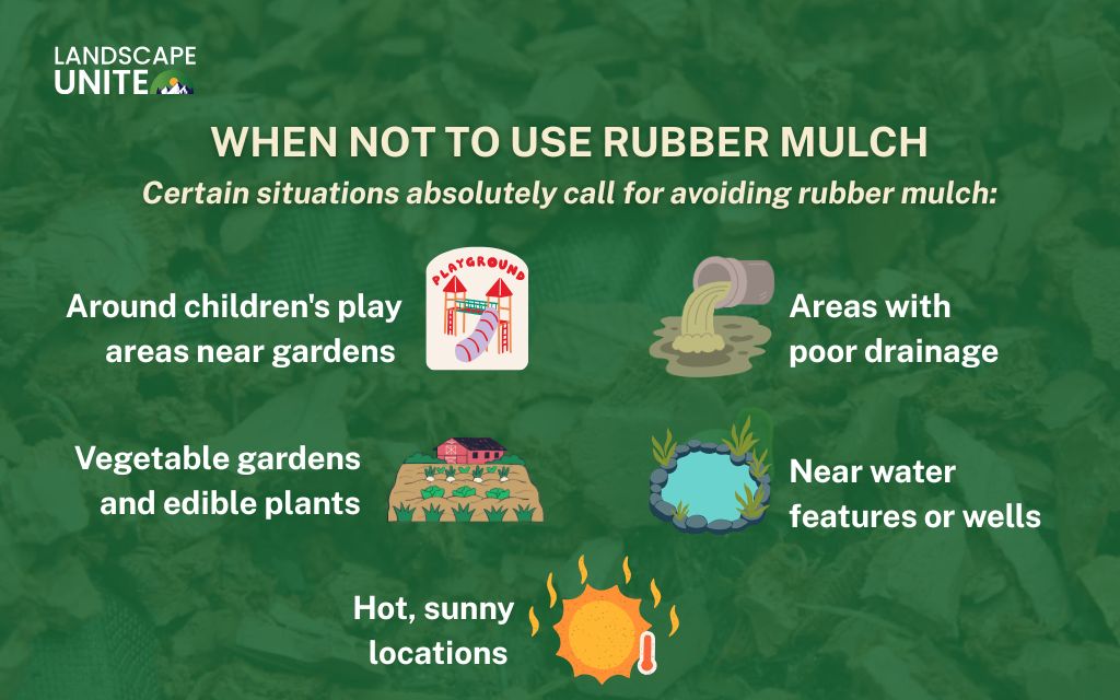 Rubber mulch in flower beds: When NOT to use rubber mulch