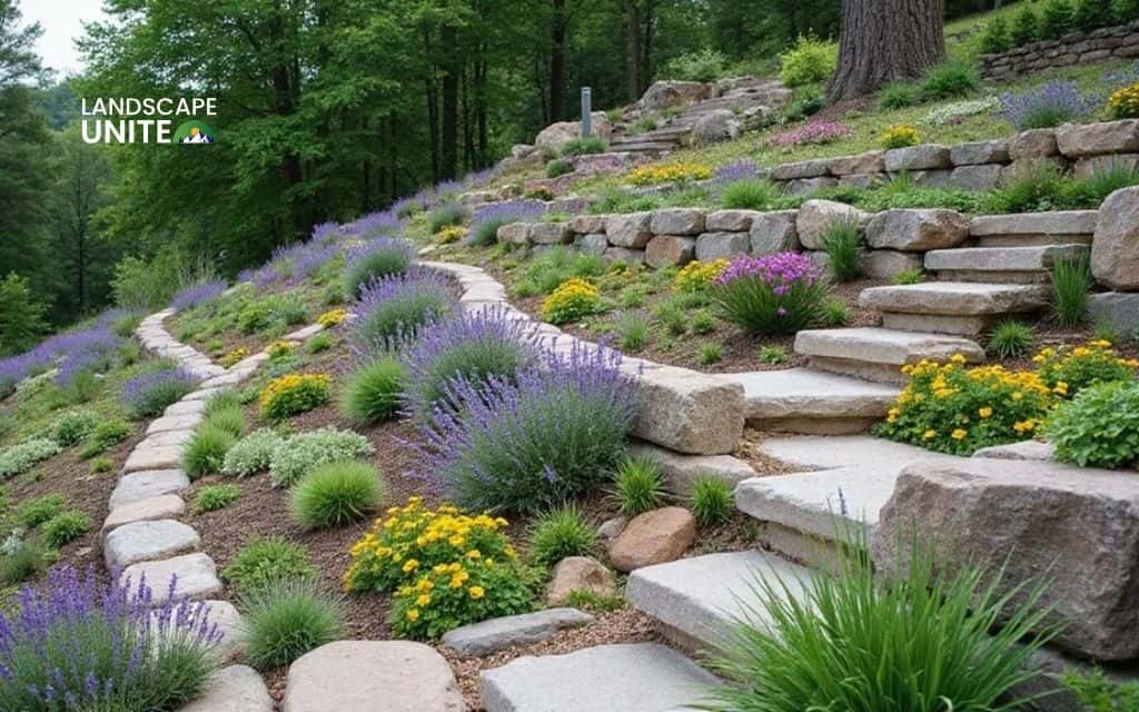 Flower bed on slope made easy: 15 low-maintenance ideas for hillside gardens 15 Curved bed design