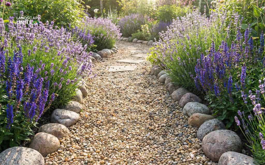 15 gorgeous flower beds with rocks that practically transform your landscape 6 pebble pathway flower bed