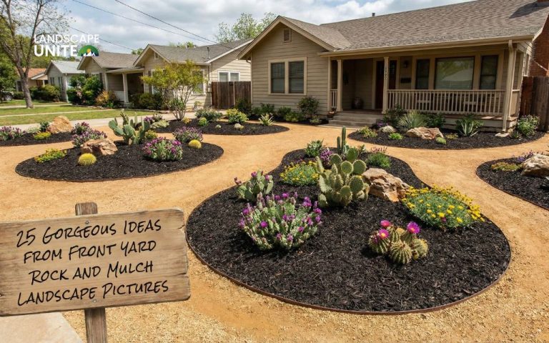 25 Gorgeous ideas from front yard rock and mulch landscape pictures