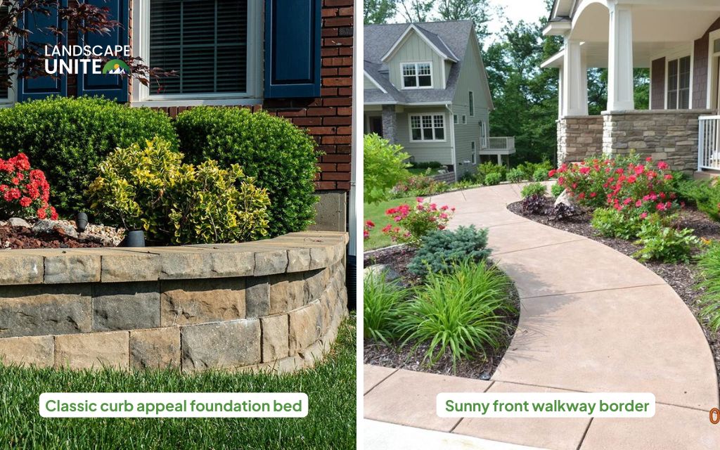 Easy full sun flower bed ideas for front yards