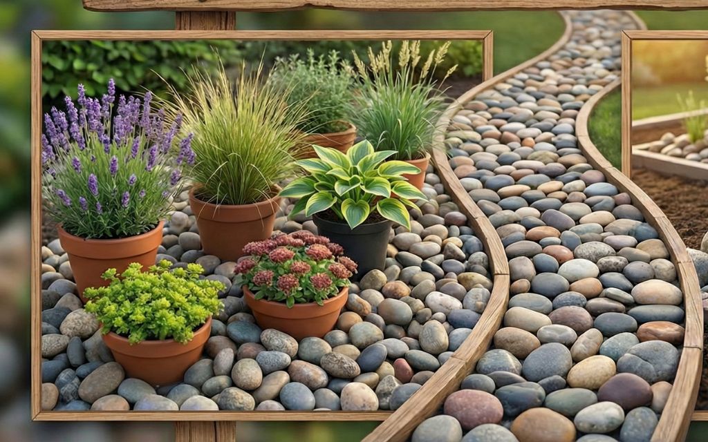Getting to know best plants and designs ideas for river rock flower beds