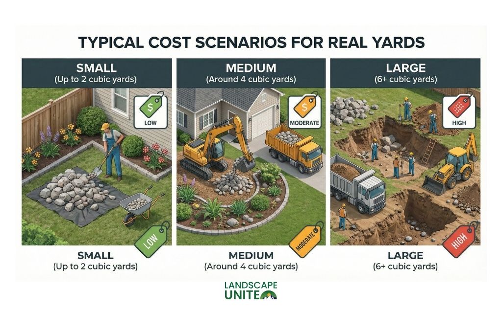 Landscape rock removal cost - Typical cost scenarios for real yards