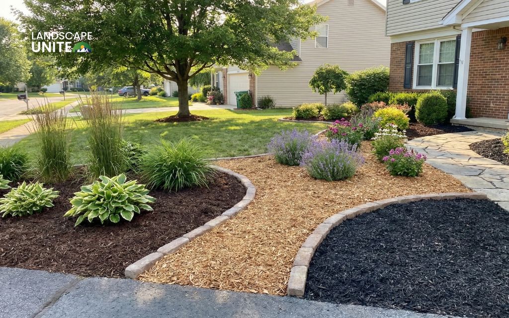Mixed mulch color zones