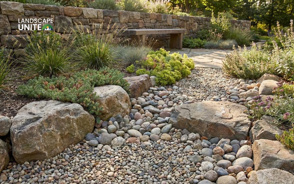 Mixed stone sizes for texture